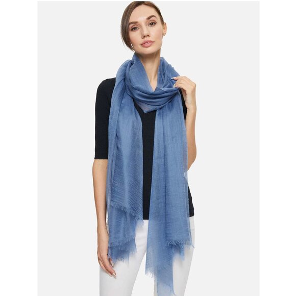 Ovcio Accessories - NWOT Ovcio Featherlight Cashmere Scarf Dark Blue